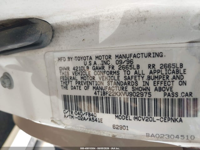 Продажа на аукционе авто 1997 Toyota Camry Le V6, vin: 4T1BF22KXVU902975, номер лота: 45810304