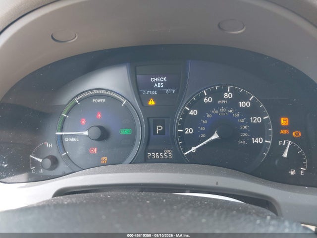 Продаж на аукціоні авто 2010 Lexus Rx 450h, vin: JTJBC1BA8A2409250, номер лоту: 45810358