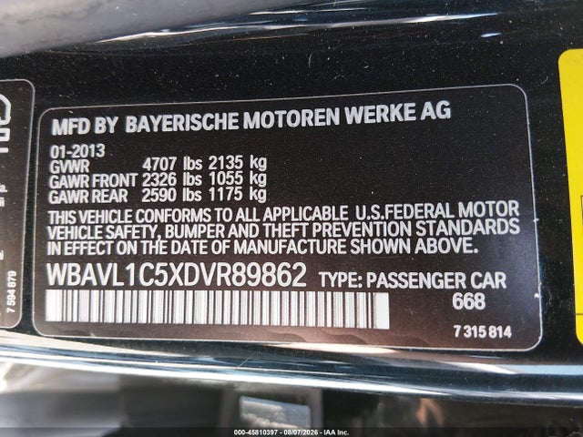 Продажа на аукционе авто 2013 Bmw X1 Xdrive28i, vin: WBAVL1C5XDVR89862, номер лота: 45810397