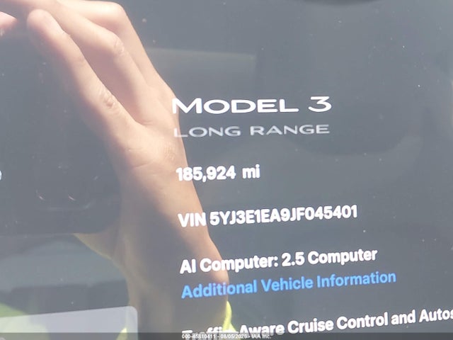 5YJ3E1EA9JF045401 Tesla Model 3 Long Range/mid Range