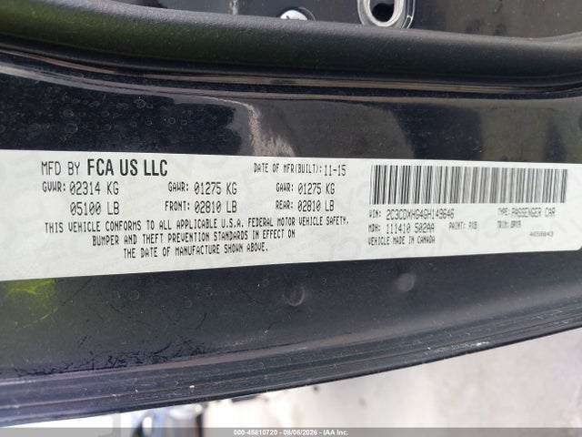 Dodge Charger Sxt 2016 2C3CDXHG4GH149646 Image 9