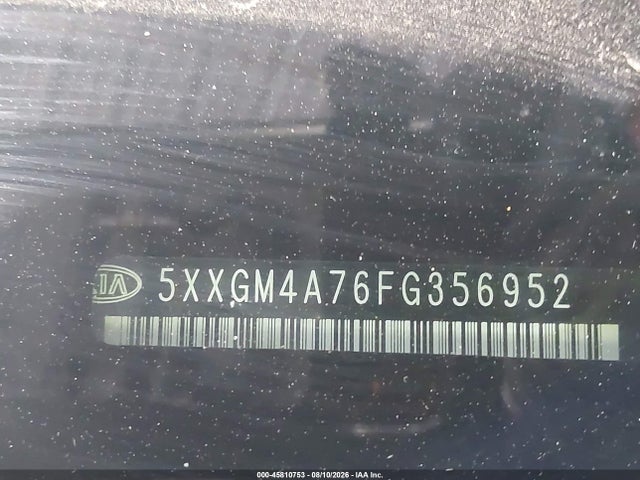Aukcja sprzedaży 2015 Kia Optima Lx, vin: 5XXGM4A76FG356952, numer aukcji: 45810753