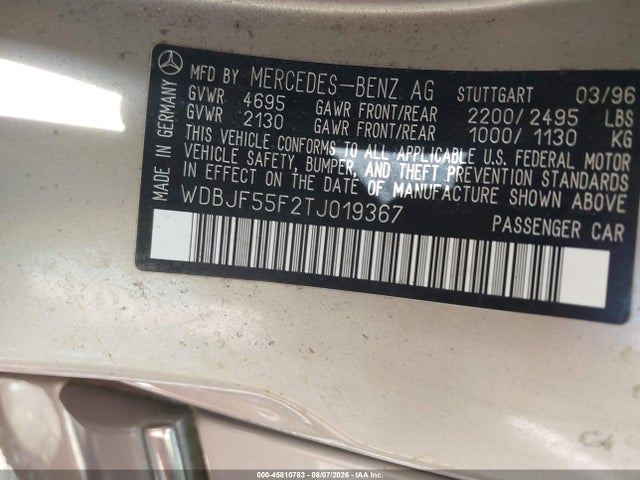 Продажа на аукционе авто 1996 Mercedes-benz E 320, vin: WDBJF55F2TJ019367, номер лота: 45810783