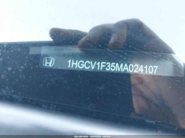 45810804 :رقم المزاد ، 1HGCV1F35MA024107 vin ، 2021 Honda Accord Sport مزاد بيع