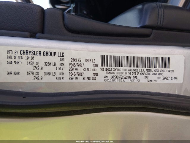 Aukcja sprzedaży 2011 Jeep Grand Cherokee Laredo, vin: 1J4RS4GG7BC569340, numer aukcji: 45810823