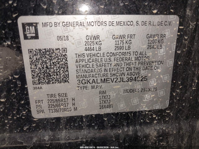 GMC Terrain Sle 2018 3GKALMEV2JL394925 Image 9