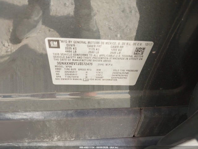 Chevrolet EQUINOX LS 2018 3GNAXHEV7JS572476 Image 9