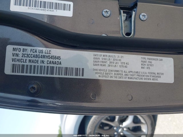 Aukcja sprzedaży 2021 Chrysler 300 300s, vin: 2C3CCABG4MH545645, numer aukcji: 45811177