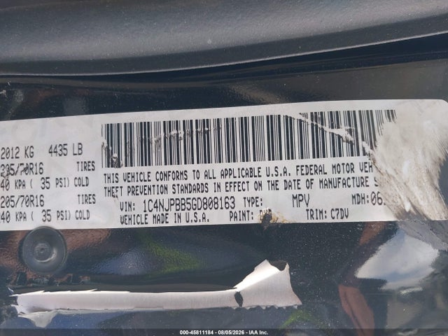 1C4NJPBB5GD808163 Jeep Patriot Sport