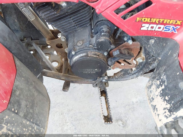 45811253 :رقم المزاد ، JH3TE030XGK052781 vin ، 1986 Honda Trx200 Sx مزاد بيع
