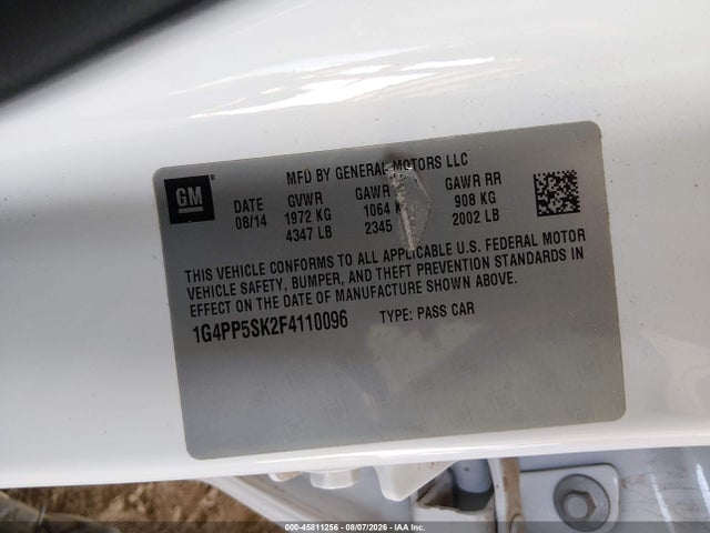Buick Verano 2015 1G4PP5SK2F4110096 Image 9
