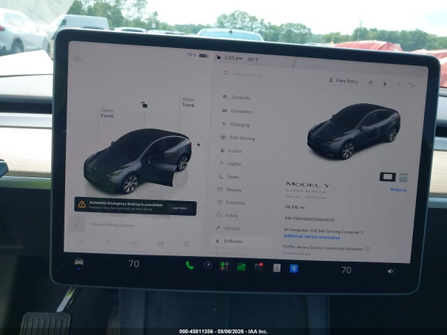 Aukcja sprzedaży 2023 Tesla Model Y Awd/long Range Dual Motor All-wheel Drive, vin: 7SAYGDEE0PA045171, numer aukcji: 45811356