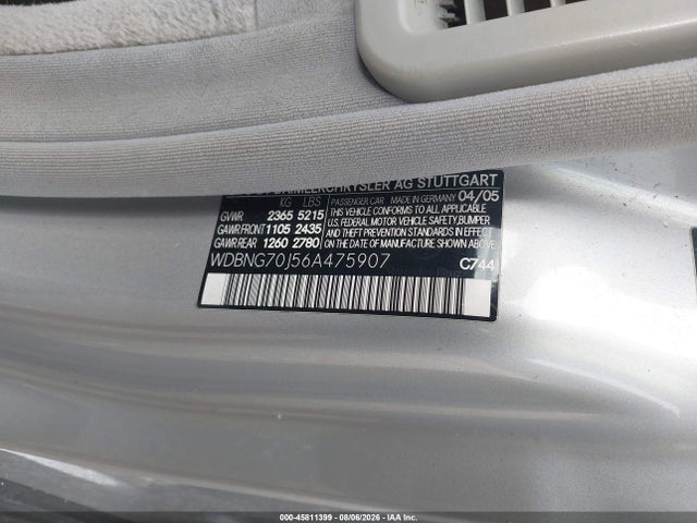 Продаж на аукціоні авто 2006 Mercedes-benz S 430, vin: WDBNG70J56A475907, номер лоту: 45811399