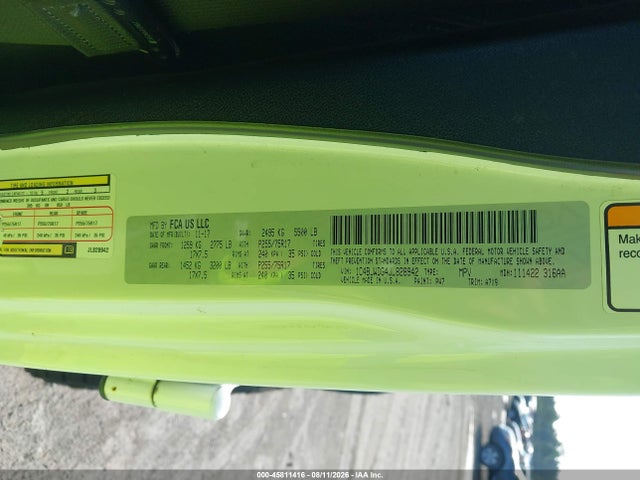 1C4BJWDG4JL828942 Jeep Wrangler Jk Unlimited Sport S 4x4
