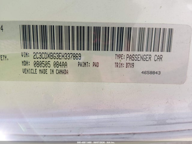 Продажа на аукционе авто 2014 Dodge Charger Se, vin: 2C3CDXBG3EH337869, номер лота: 45811469