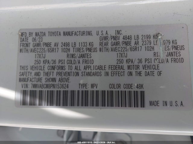 Продажа на аукционе авто 2023 Mazda Cx-50 2.5 S Preferred Plus, vin: 7MMVABCM8PN153624, номер лота: 45811515