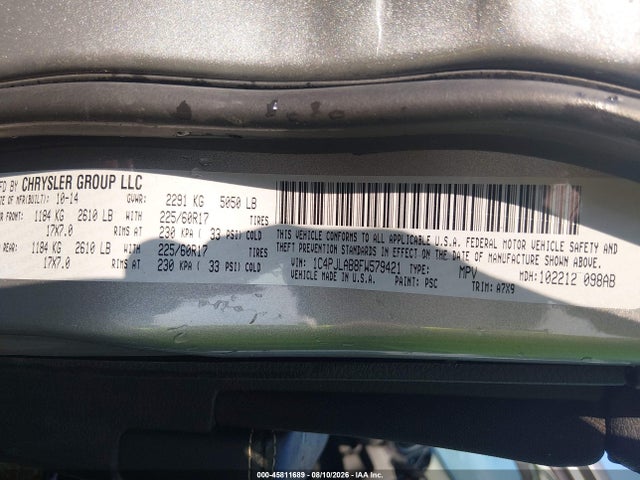 Продажа на аукционе авто 2015 Jeep Cherokee Sport, vin: 1C4PJLAB8FW579421, номер лота: 45811689