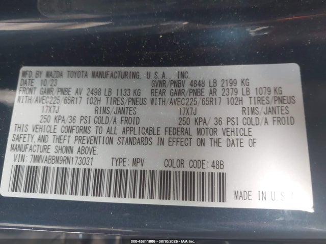 45811806 :رقم المزاد ، 7MMVABBM9RN173031 vin ، 2024 Mazda Cx-50 2.5 S Preferred مزاد بيع