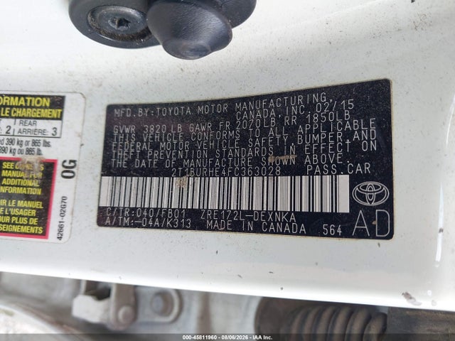 Toyota COROLLA LE 2015 2T1BURHE4FC363028 Image 9