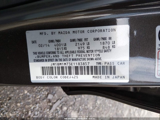 JM1BM1M73E1183857 Mazda Mazda3 I Grand Touring