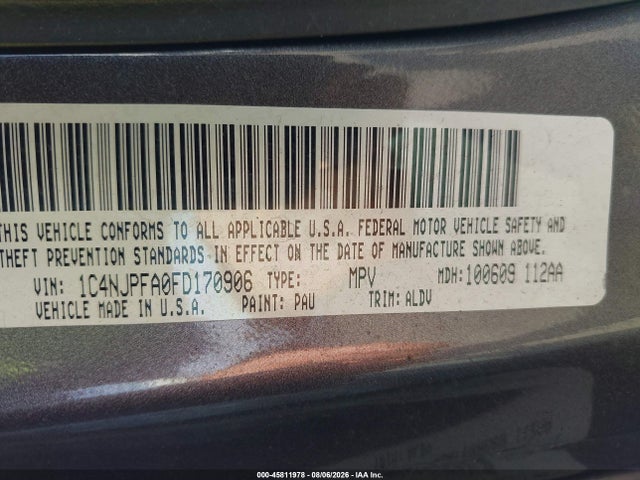 1C4NJPFA0FD170906 Jeep Patriot High Altitude Edition