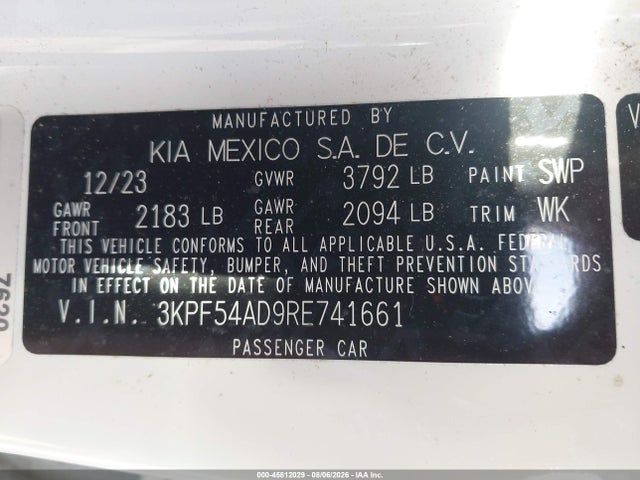 KIA Forte Gt-line 2024 3KPF54AD9RE741661 Image 9