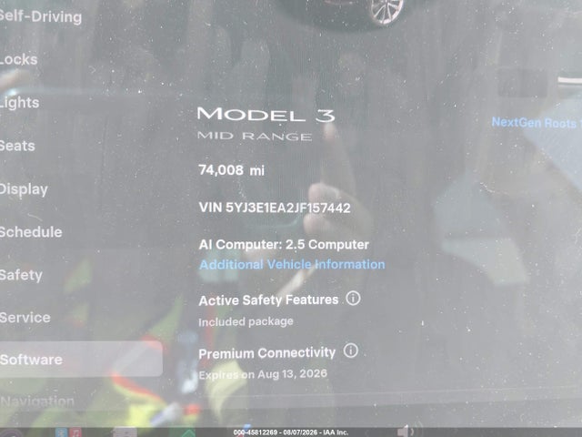 Tesla Model 3 Long Range/mid Range 2018 5YJ3E1EA2JF157442 Image 15