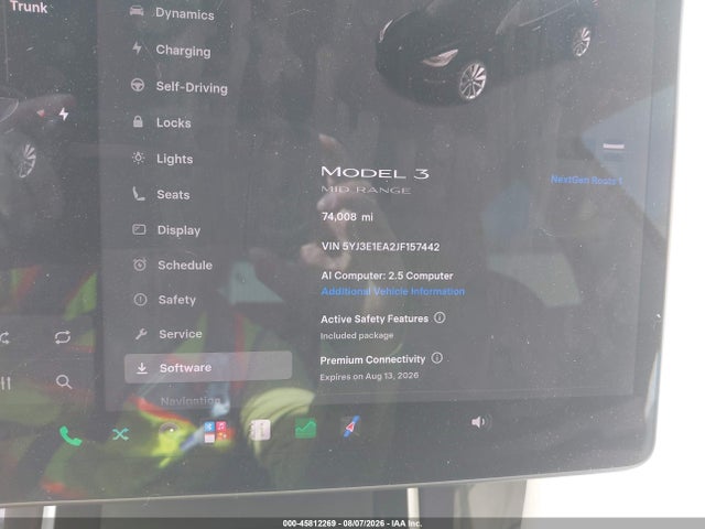 Tesla Model 3 Long Range/mid Range 2018 5YJ3E1EA2JF157442 Image 7