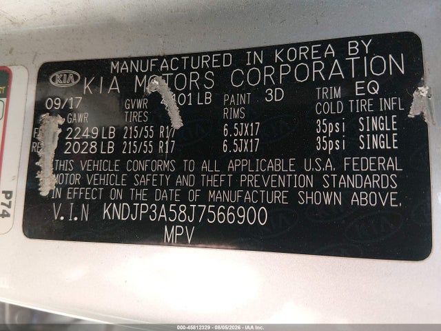 KIA SOUL + 2018 KNDJP3A58J7566900 Image 9