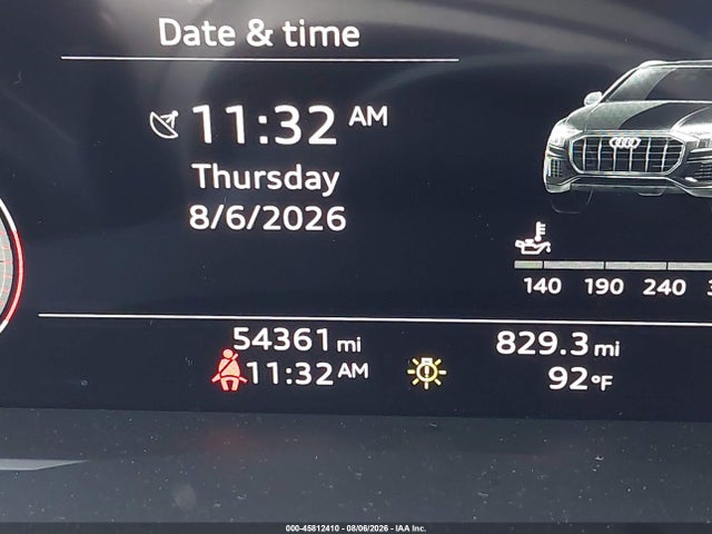 Продаж на аукціоні авто 2023 Audi Q8 Premium 55 Tfsi Quattro Tiptronic, vin: WA1AVBF10PD008436, номер лоту: 45812410