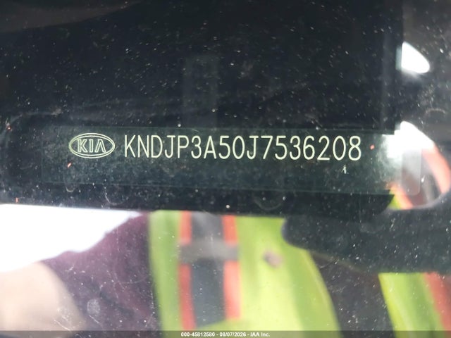 45812580 :رقم المزاد ، KNDJP3A50J7536208 vin ، 2018 Kia Soul + مزاد بيع