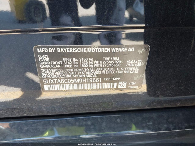 BMW X5 Phev Xdrive45e 2021 5UXTA6C05M9H19661 Image 9