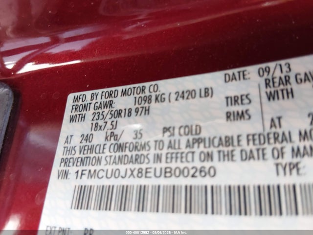Ford Escape Titanium 2014 1FMCU0JX8EUB00260 Image 9