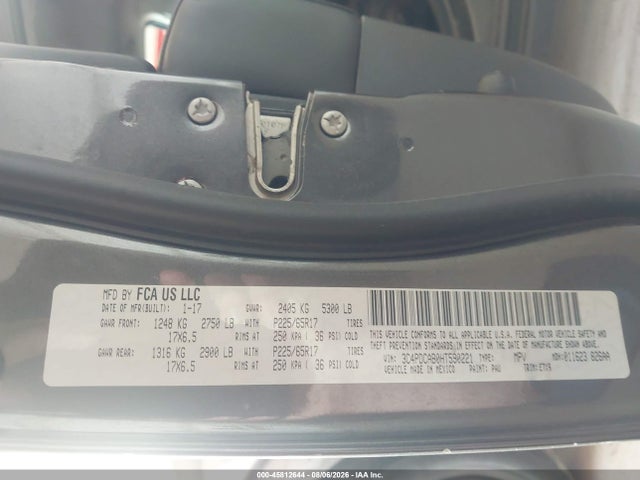 Продаж на аукціоні авто 2017 Dodge Journey Se, vin: 3C4PDCAB0HT590221, номер лоту: 45812644