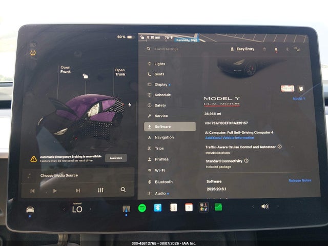 Aukcja sprzedaży 2024 Tesla Model Y Performance Dual Motor All-wheel Drive, vin: 7SAYGDEFXRA325157, numer aukcji: 45812765