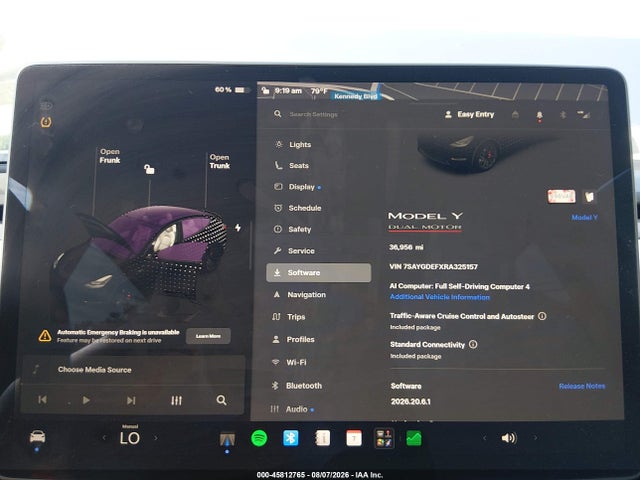 Aukcja sprzedaży 2024 Tesla Model Y Performance Dual Motor All-wheel Drive, vin: 7SAYGDEFXRA325157, numer aukcji: 45812765