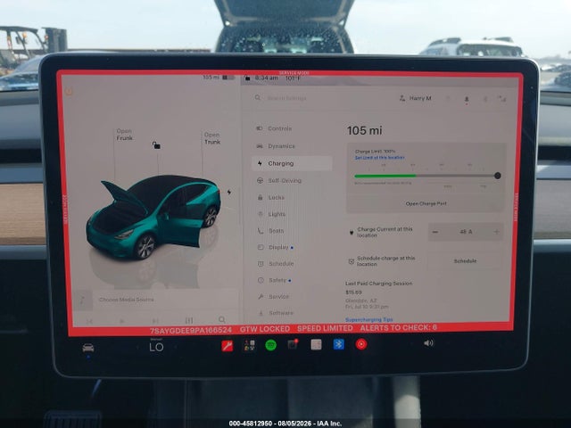 Продаж на аукціоні авто 2023 Tesla Model Y Awd/long Range Dual Motor All-wheel Drive, vin: 7SAYGDEE9PA166524, номер лоту: 45812950