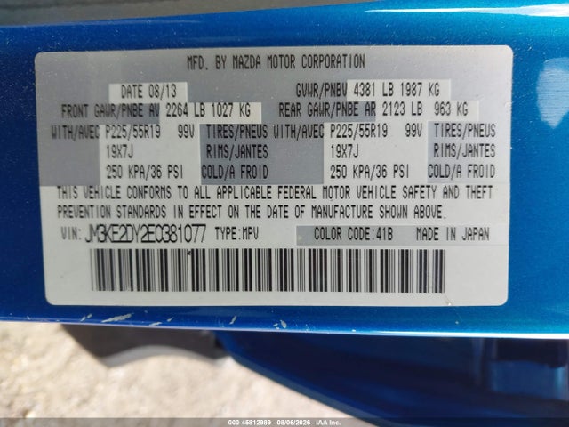 Продаж на аукціоні авто 2014 Mazda Cx-5 Grand Touring, vin: JM3KE2DY2E0381077, номер лоту: 45812989