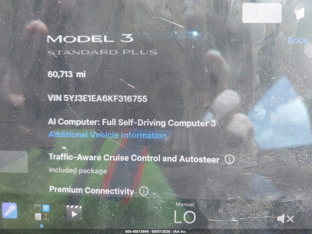 Tesla MODEL 3 2019 5YJ3E1EA6KF316755 Image 7