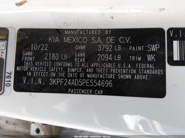 KIA Forte Lxs 2023 3KPF24AD5PE554696 Image 9