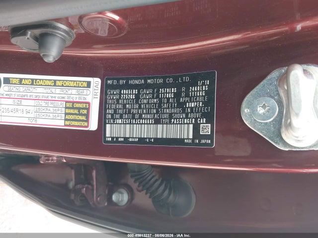 Honda CLARITY PLUG-IN HYBRID 2018 JHMZC5F16JC006685 Image 9