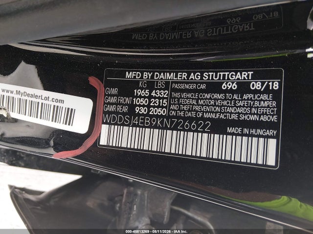 Mercedes-Benz CLA 250 2019 WDDSJ4EB9KN726622 Image 9