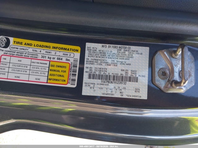 Ford Mustang V6 2017 1FATP8EM7H5239732 Image 9
