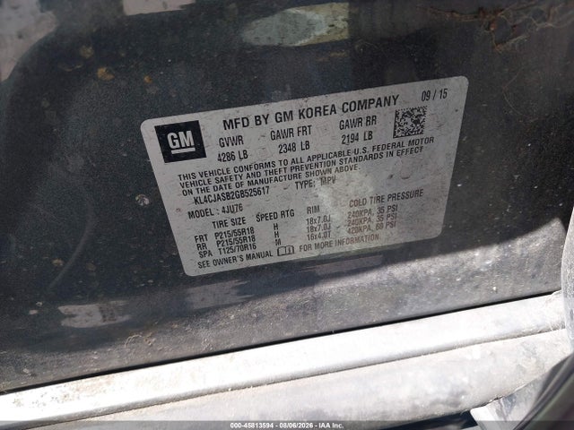 Buick Encore 2016 KL4CJASB2GB525617 Image 9