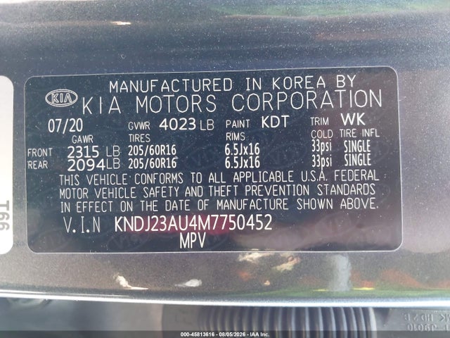KIA SOUL S 2021 KNDJ23AU4M7750452 Image 9