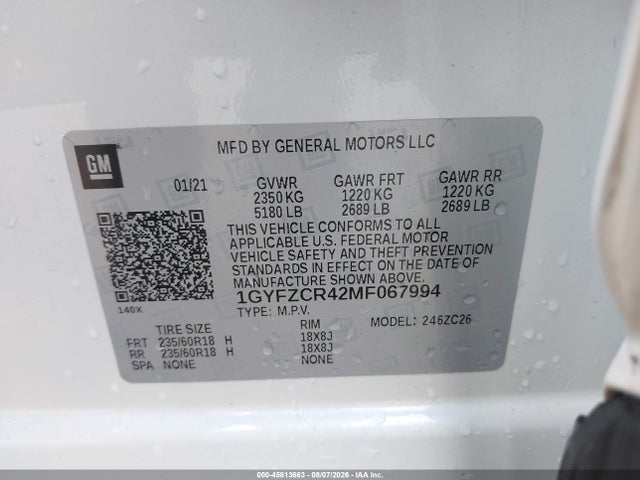 Продажа на аукционе авто 2021 Cadillac Xt4 Fwd Premium Luxury, vin: 1GYFZCR42MF067994, номер лота: 45813663