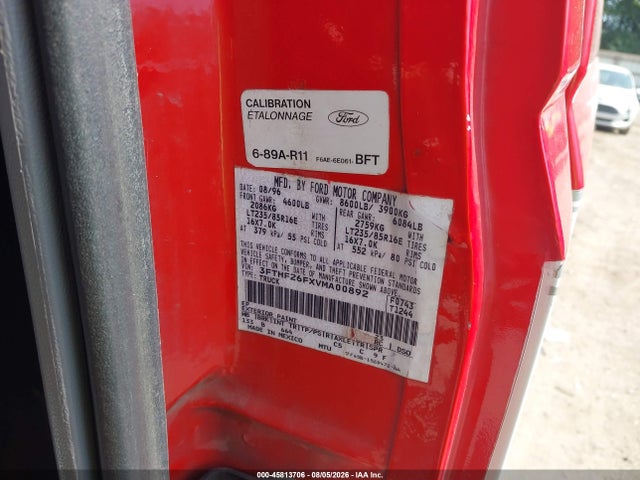 45813706 :رقم المزاد ، 3FTHF26FXVMA00892 vin ، 1997 Ford F-250 Hd Xl مزاد بيع