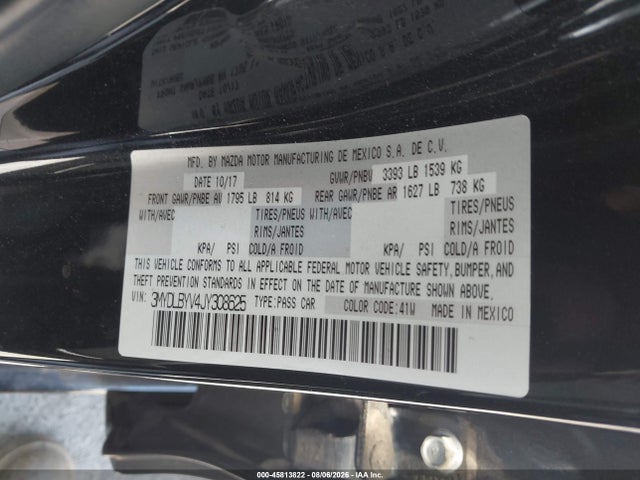 3MYDLBYV4JY308625 Toyota YARIS IA
