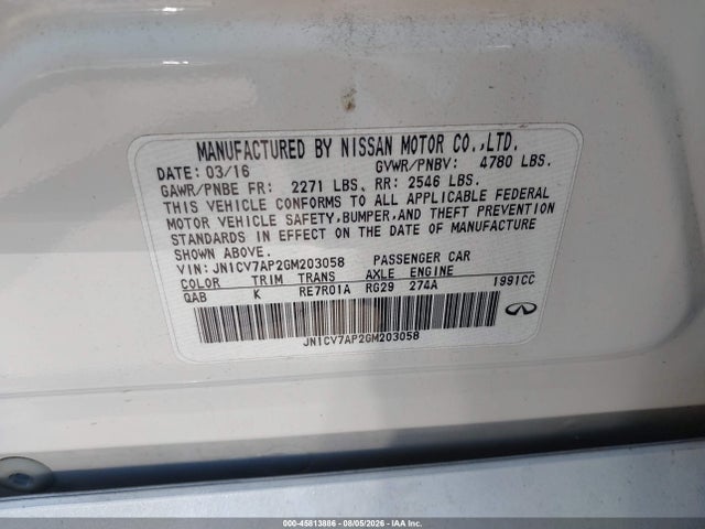 JN1CV7AP2GM203058 Infiniti Q50 2.0t Premium