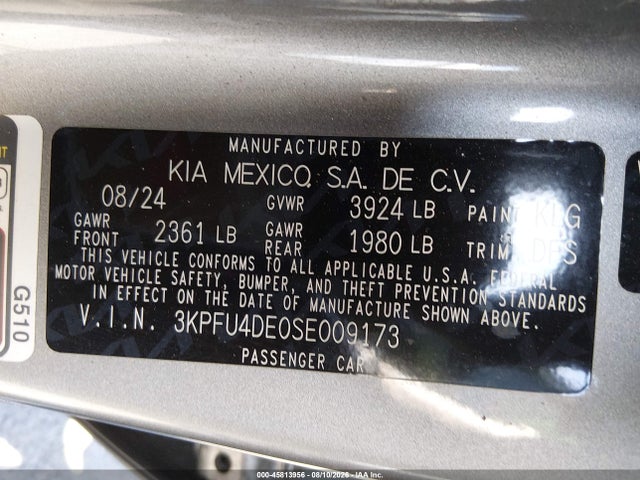 KIA K4 Ex 2025 3KPFU4DE0SE009173 Image 9